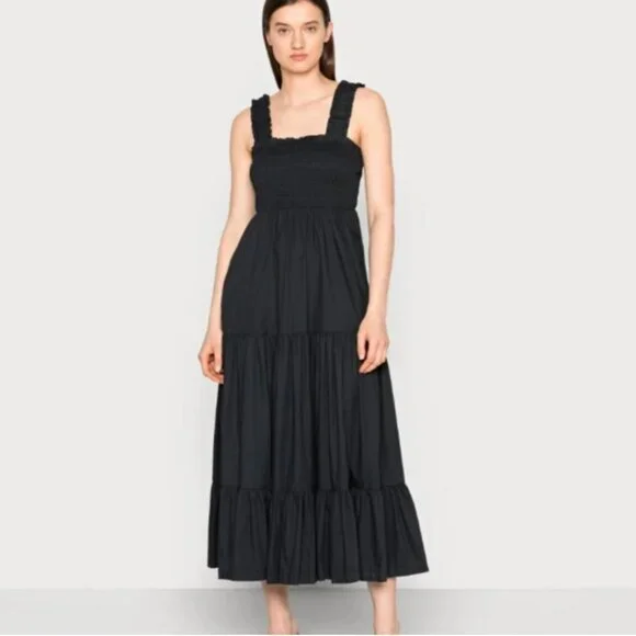 Abercrombie & Fitch Smocked Poplin Maxi Dress (BNWT) - Picture 2 of 4